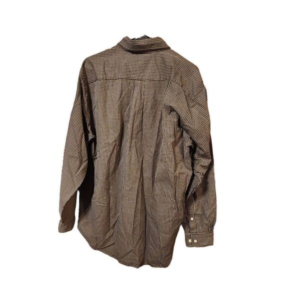 Brooks brothers L plaid brown shirt - Picture 3 of 7